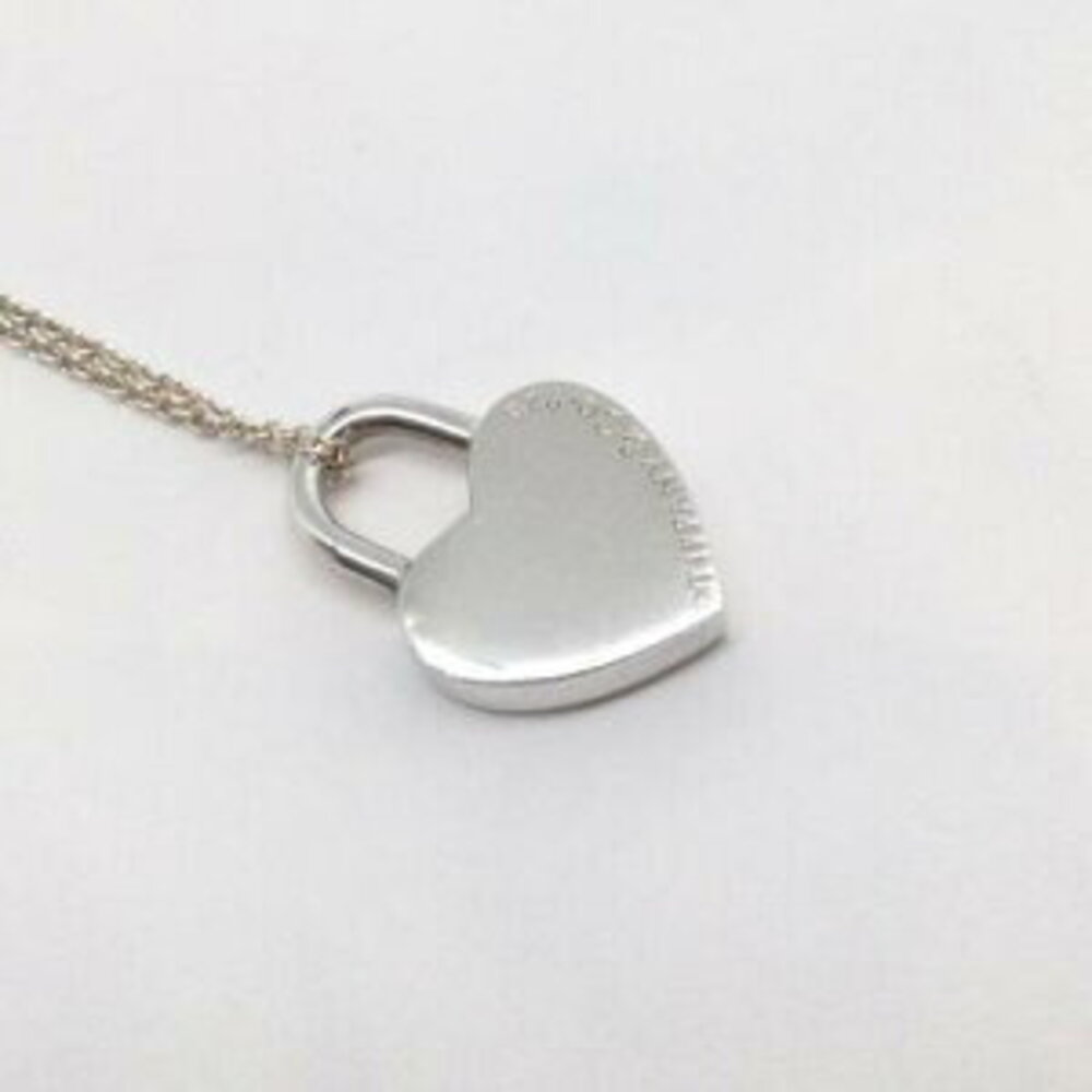 TIFFANY Co to Heart Lock Necklace Sterling Silver Kantei kyoku Koza - Picture 7 of 7